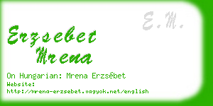 erzsebet mrena business card